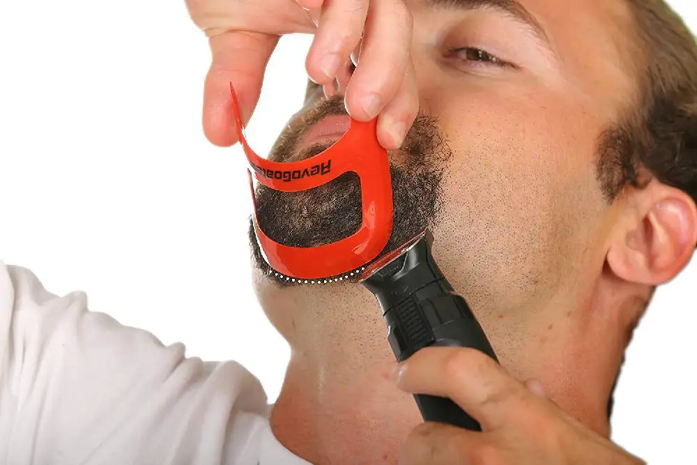XY Fancy Red Beard Shape Ruler Goatee Trimming Self Cut Guide Outline Shaving Template for Man | Красота и здоровье