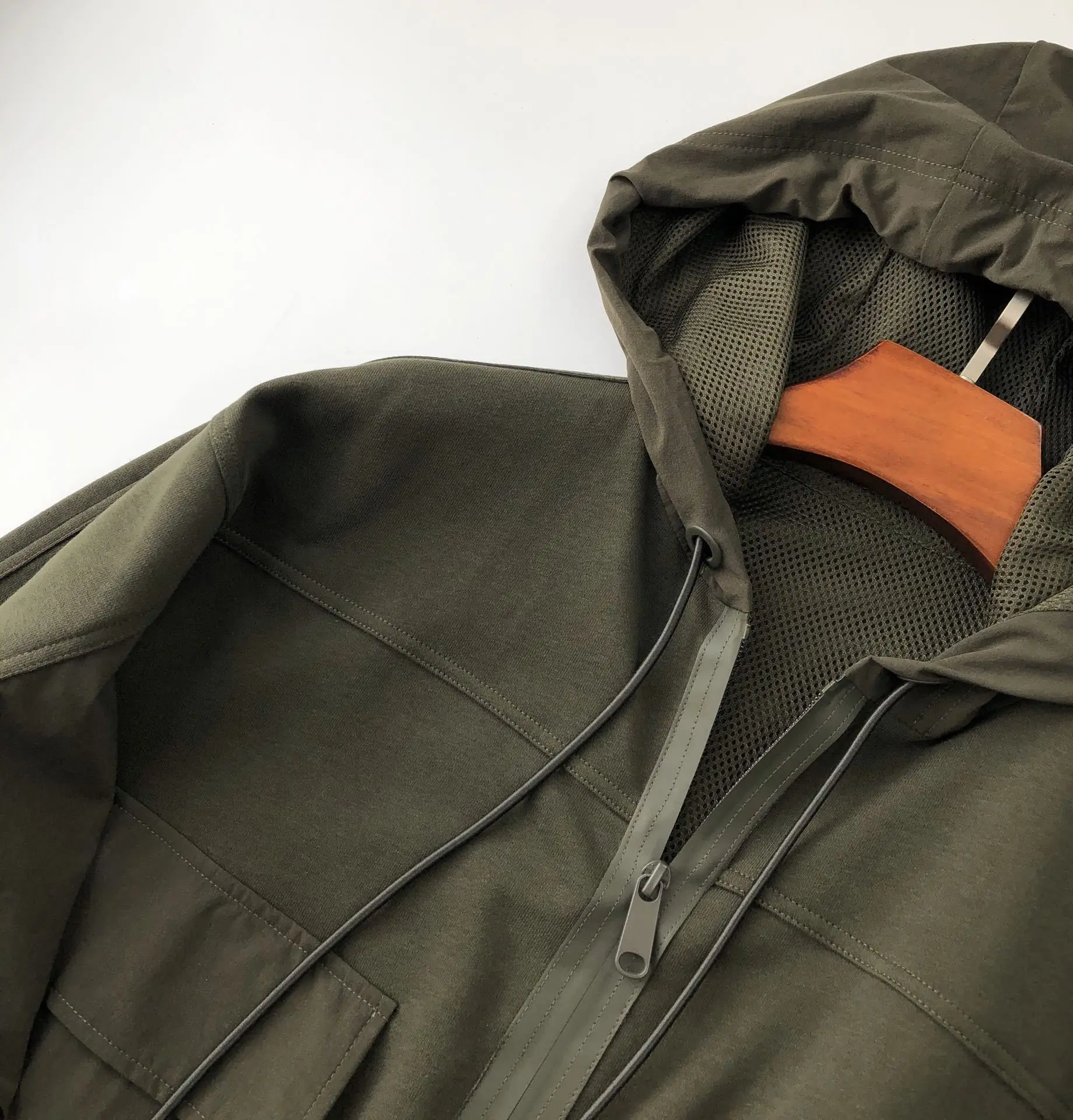 

Autumn New Bomber Jacket Temperament Green Korean Style Long-sleeved Big Pocket Women's Hooded Jacket