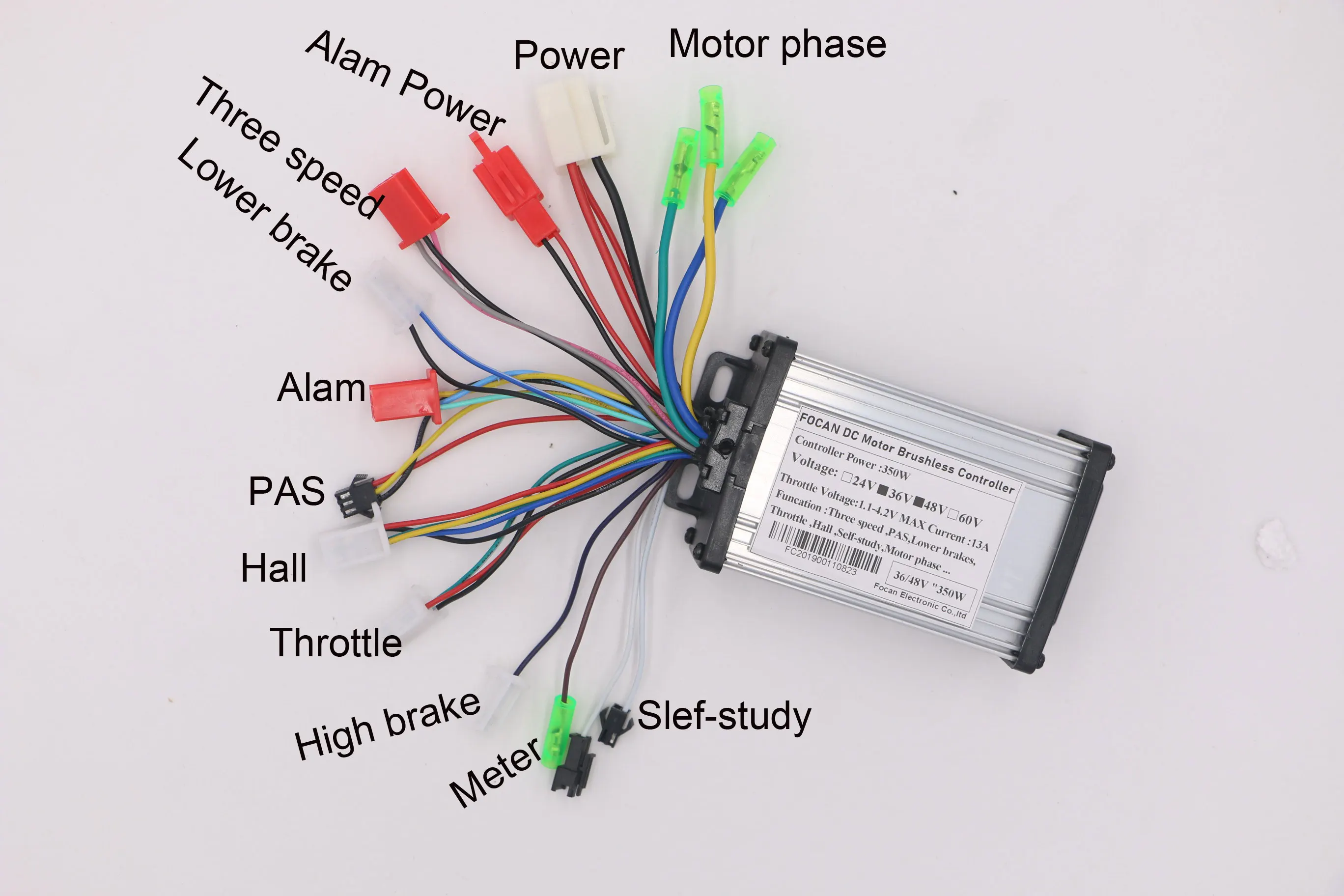 FOCAN 350 W 36 V/48 V 6 MOFSET бесщеточный контроллер двигателя постоянного тока