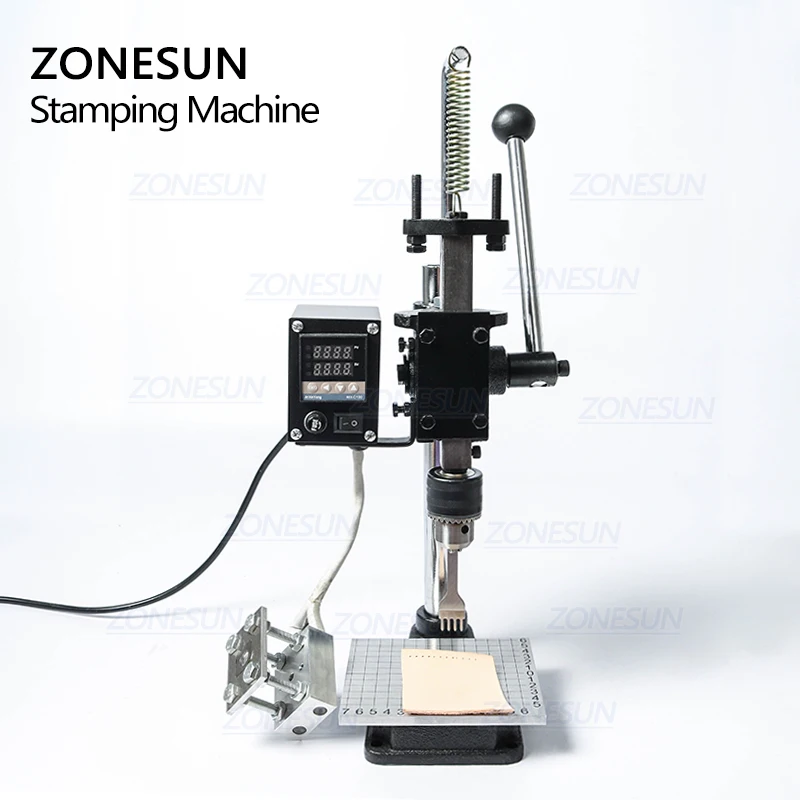 ZONESUN машина для горячего тиснения фольгой руководство Bronzing embosser ПВХ карты кожа