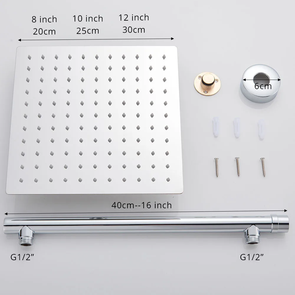 Черная ультратонкая насадка для душа Rozin настенный кронштейн 150 см душевой шланг