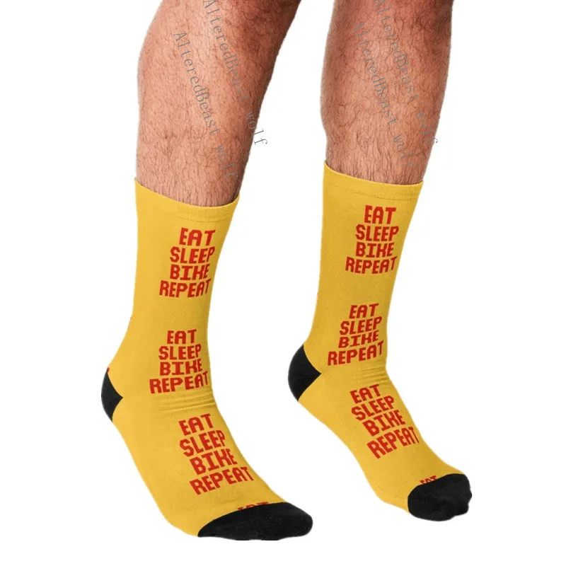 Funny Bike Men's socks Bike Andy Warhol Printed Bicycle hip hop Men Happy Socks boys street style Crazy Socks for men images - 6