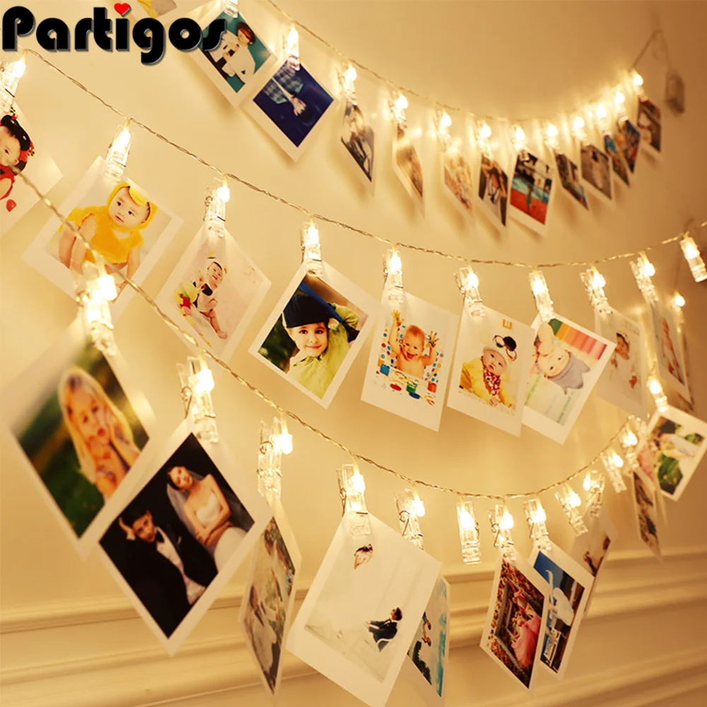 2M20 гирлянда из медной проволоки световая папка для фотографий USB и батарейный