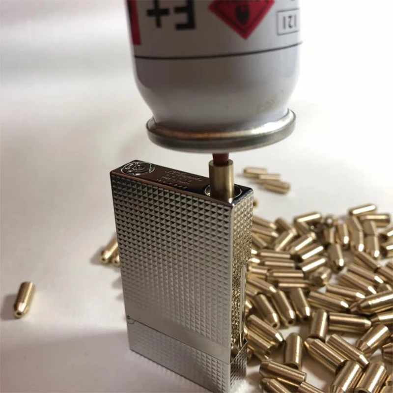 

2Pcs/Lot Brass Gas Nozzle Adapter For S.T Memorial Dupont Reusable Gas Connector Refill Butane Lighter Gas Adapter