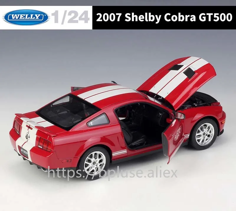 WELLY литье под давлением 1:24 весы металлическая модель автомобиля 2007 Shelby Cobra GT500