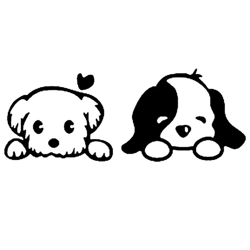 

Personality Puppy Decal Cartoon Vinly Sticker Cute and Interesting Fashion Sticker Decals Romantic Animal Car Styling PVC15x6cm