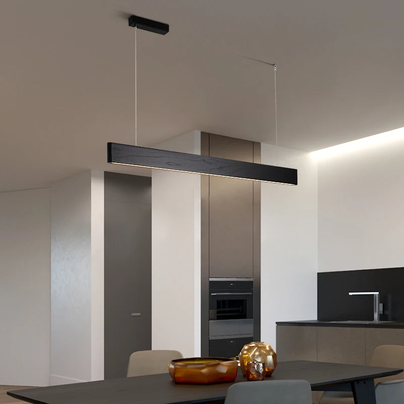 저렴한 북유럽 식탁 단단한 나무 램프 샹들리에 Led 호텔 바 전면 램프, 블랙 미니멀리스트 디자이너 추천 레스토랑 램프 저렴한 북유럽 식탁 단단한 나무 램프 샹들리에 Led 호텔 바 전면 램프, 블랙 미니멀리스트 디자이너 추천 레스토랑 램프