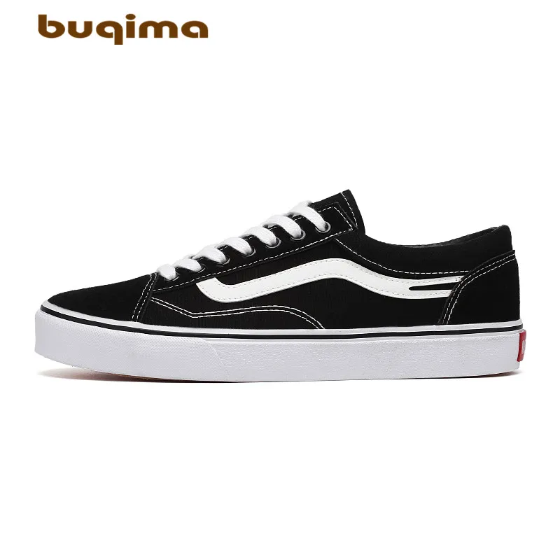 Buqima2019 классическая мужская парусиновая обувь спортивная сплошной цвет низкий