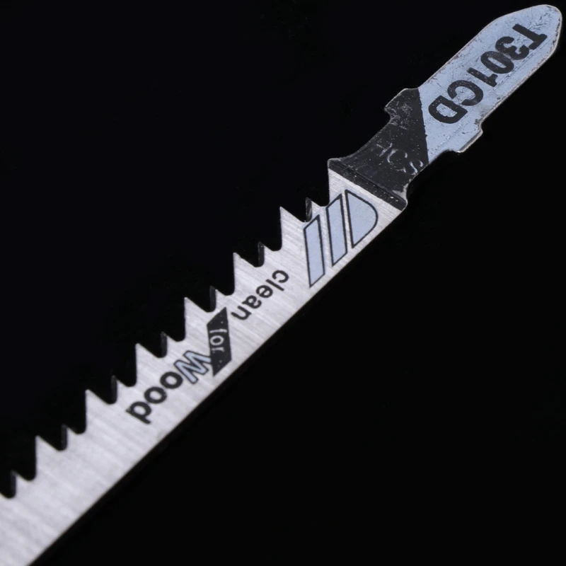 

5 Pcs T301CD HCS 116mm T-Shank Jig Saw Blades Clean For Wood Fast Cutting