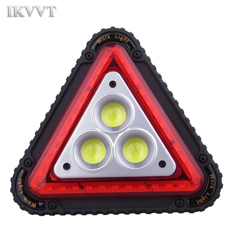 

Triangle Traffic Warning Light Portable LED Working Light Car Red Hazard Warning Light USB Rechargeable Foldable 4 Modes