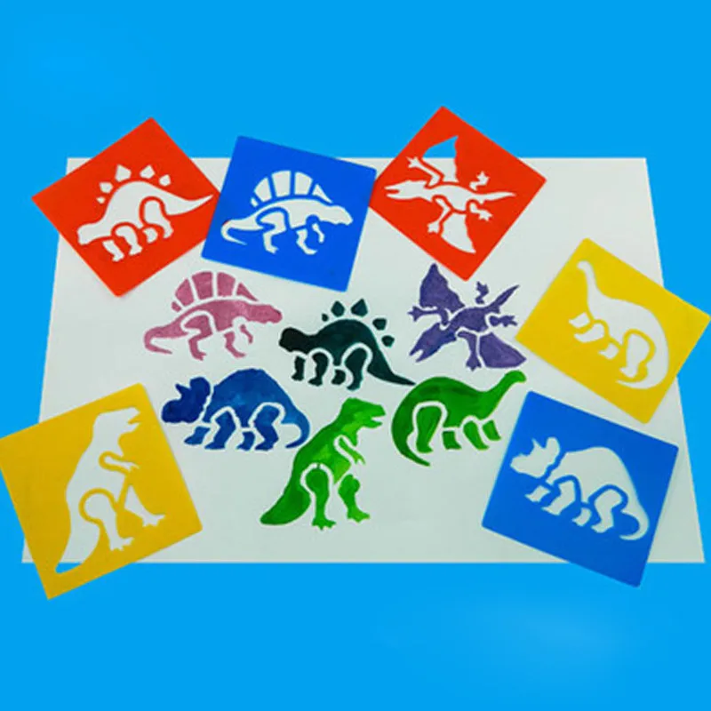 Новый DIY Детский рисунок динозавра автомобиля шаблон трафареты костюм дети