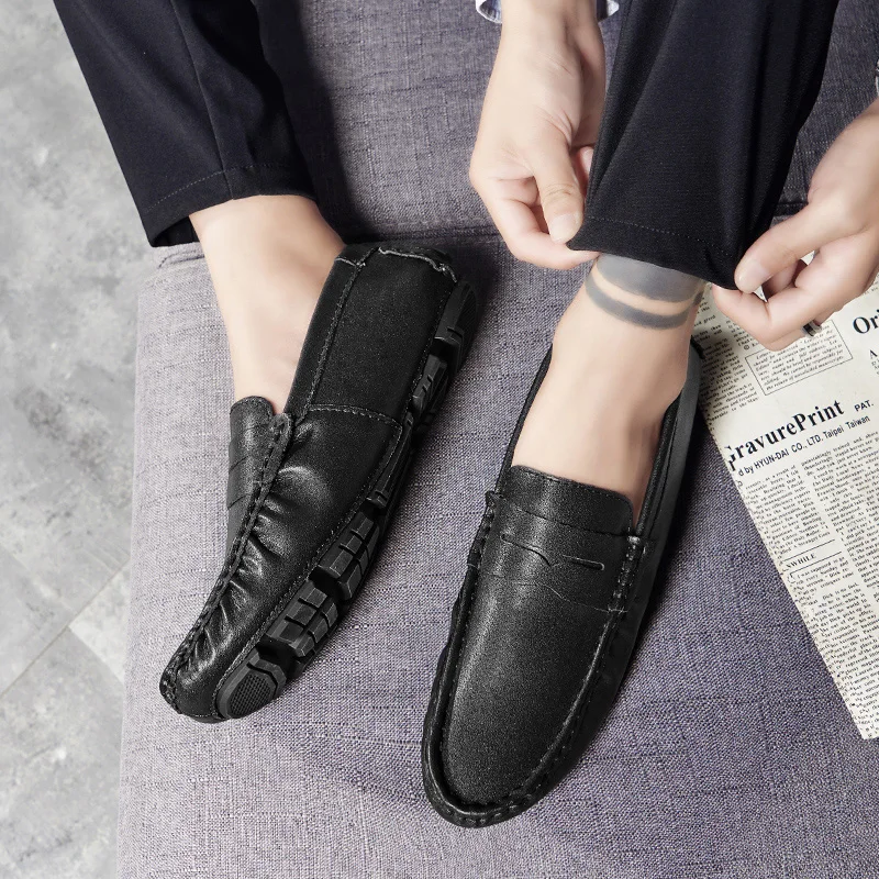 Мужская повседневная обувь из натуральной кожи Брендовые итальянские мужские