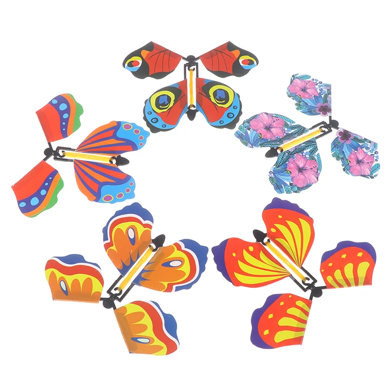 

10 шт. новая волшебная бабочка Летающая бабочка с карточкой игрушка с пустыми руками Солнечная бабочка свадебный реквизит волшебные фокусы