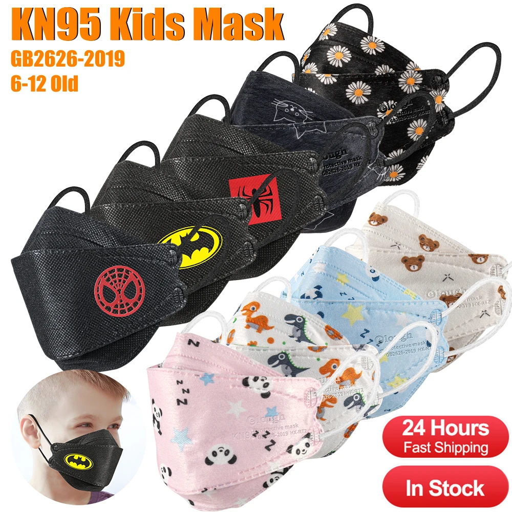 Mascarilla ffp2 reutilizable para niños, máscara higiénica con estampado de murciélago y...