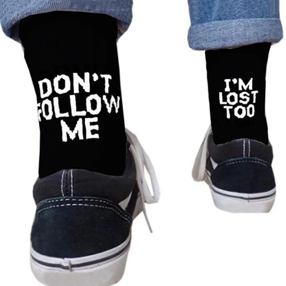 Хлопковые теплые носки креативные с буквенным принтом футбольные баскетбольные