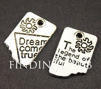 30 шт. сплав серебряного цвета мечта пришла в легенду о красоте Шарм для