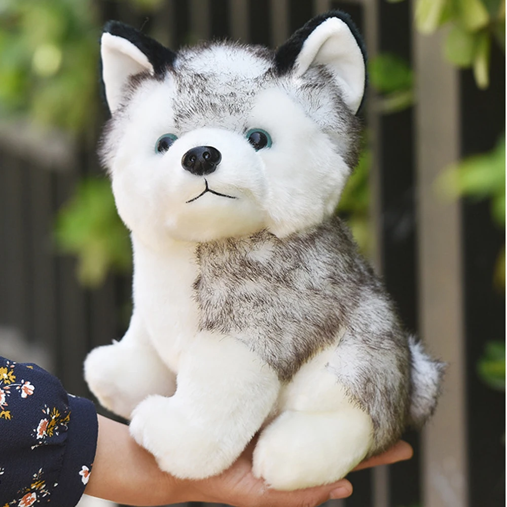 20cm Simulation Dog Pet Husky Plush Toy Hot Cut Stuffed soft toy cartoon Animals for children baby birthday gift | Игрушки и хобби