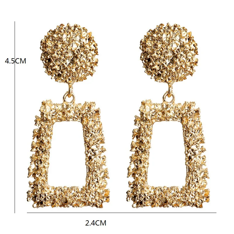 Новые модные крупные серьги 2019 большие геометрические для женщин Подвесные