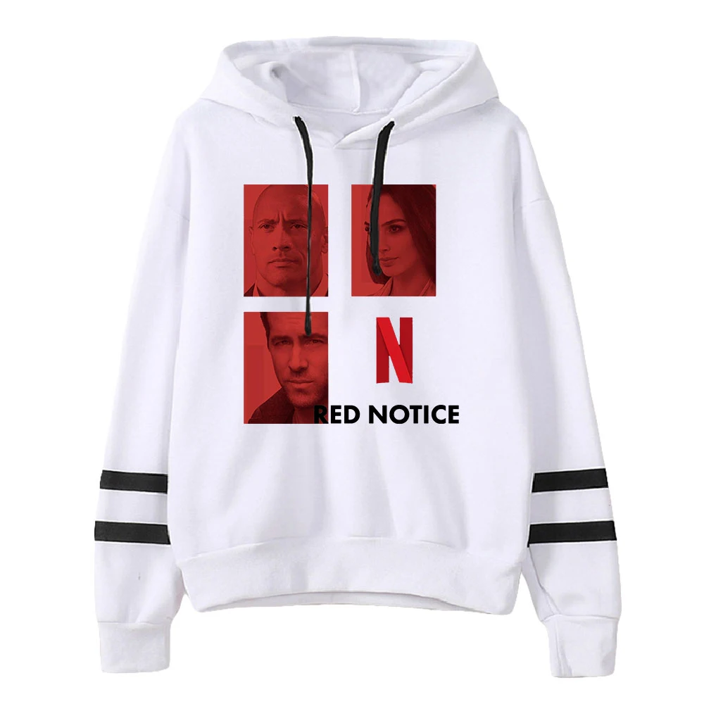 Пуловер с красным уведомлением толстовка капюшоном модная пуловер спортивный