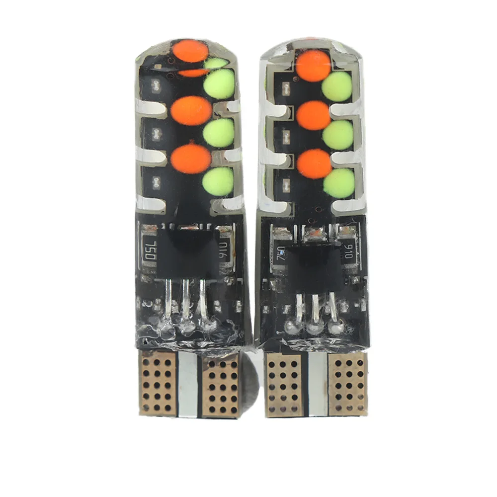 T10 W5W светодиодная RGB автомобильная лампа s Светодиодные лампы с дистанционным