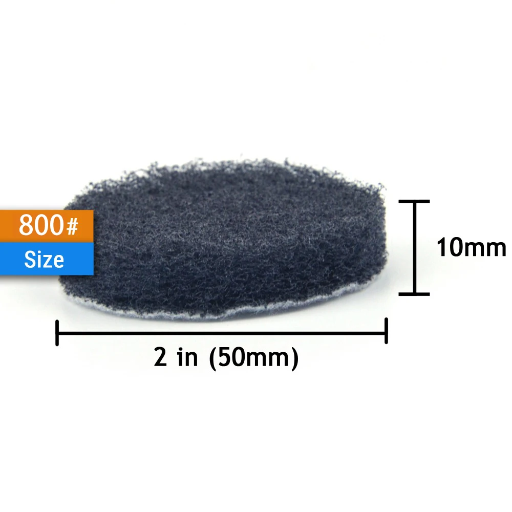 

Nylon 15pcs Cleaning Pads Round Hook Loop Sanding Coarse Polishing Deburring 2