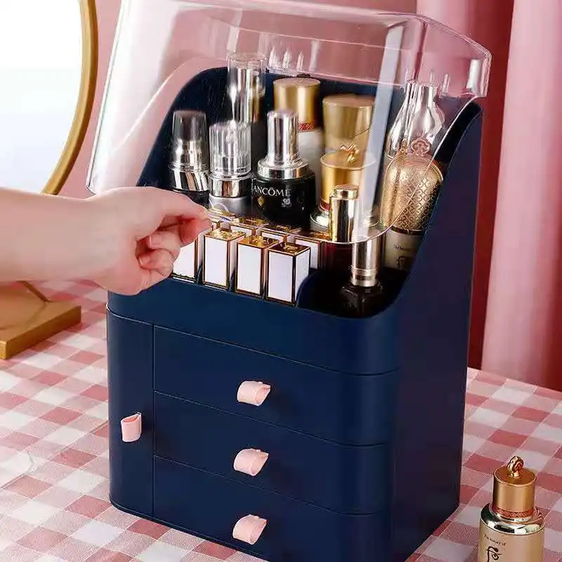 Organizador de Escritorio para Cosm&eacute;ticos, Caja de Almacenamiento con Gran Capacidad para Maquillajes, Esmaltes de U&ntilde;as y Joyer&iacute;a-1