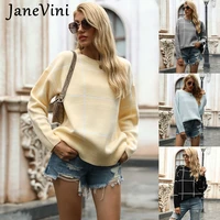 janevini 2021 elegant apricot plaid pullover sweater tops o neck autumn spring female long sleeve casual knitted sweaters jumper
