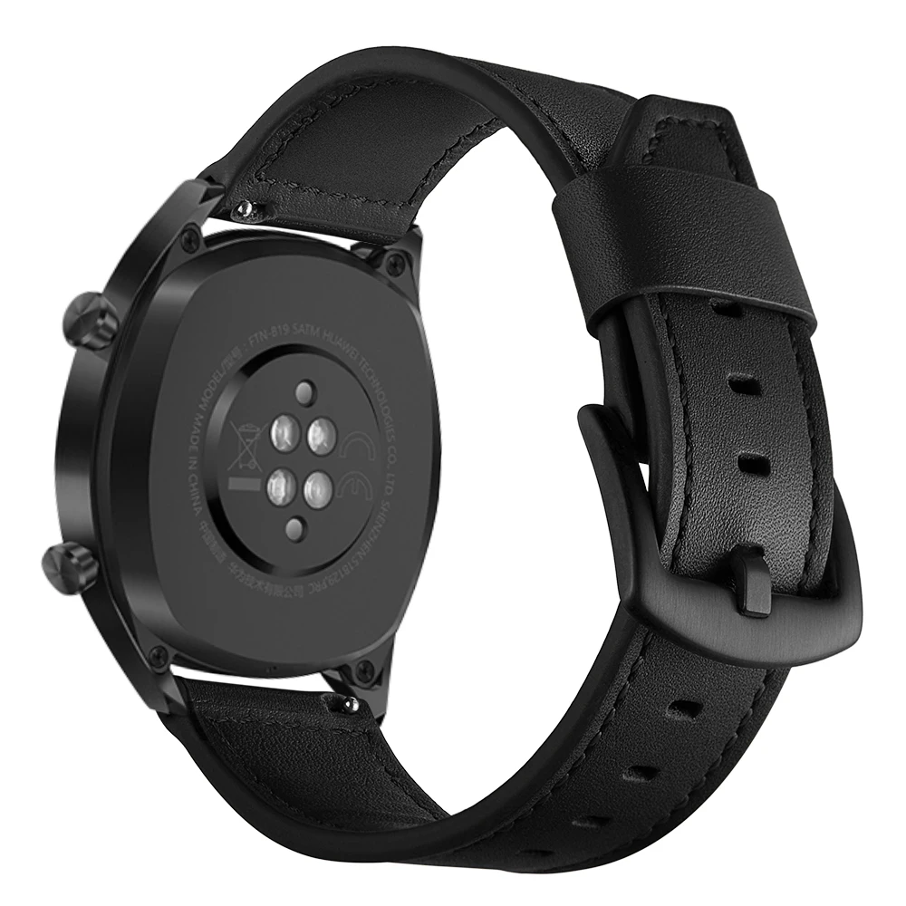 UEBN 20mm 22mm Leather strap for HUAWEI Watch GT 2 42mm 46mm Sport Active Classic Edition/HONOR Magic Watchbands | Наручные часы