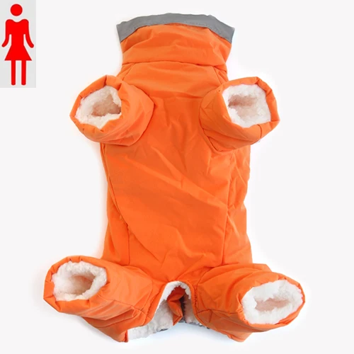 Orange Girl Новая зимняя куртка для собак Водонепроницаемая Светоотражающая одежда для домашних животных для маленьких собак Французский бульдог Рождественская теплая одежда для домашних животных Щенок Чихуахуа - Цвет: Orange Girl