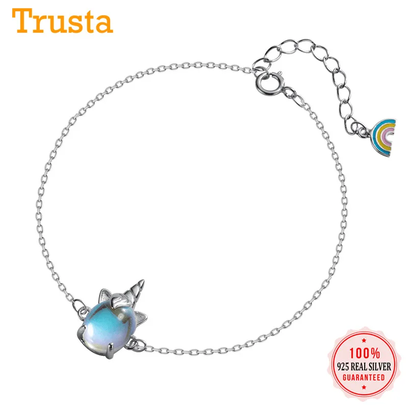 Trustdavis 100% Стерлинговое Серебро 925 пробы женские ювелирные изделия Радуга Φ 16 5 см