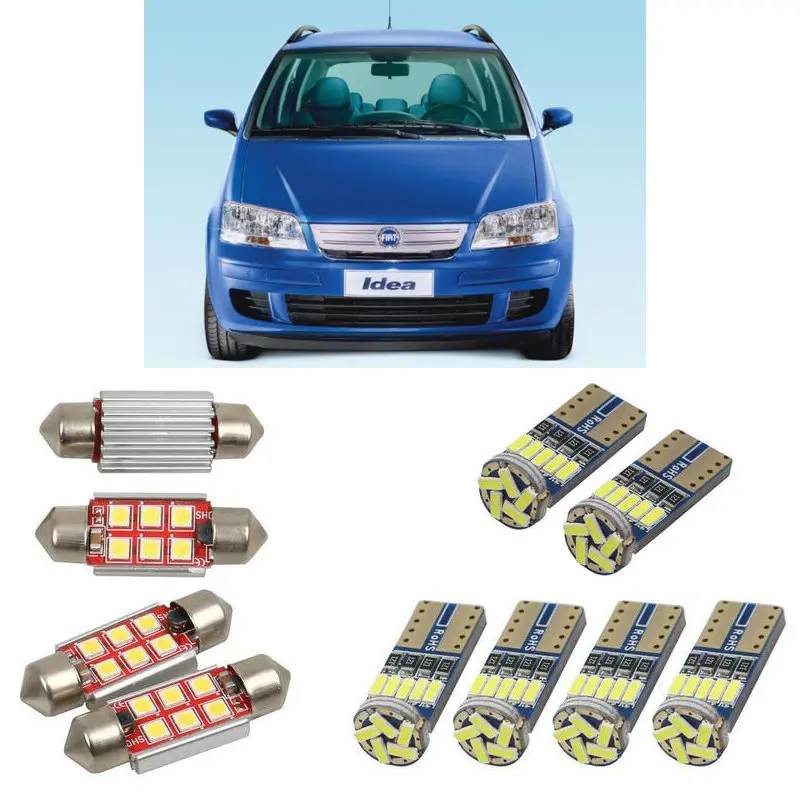 Внутренний светодиодный автомобильный светильник s для Fiat idea 350 Купольные лампы