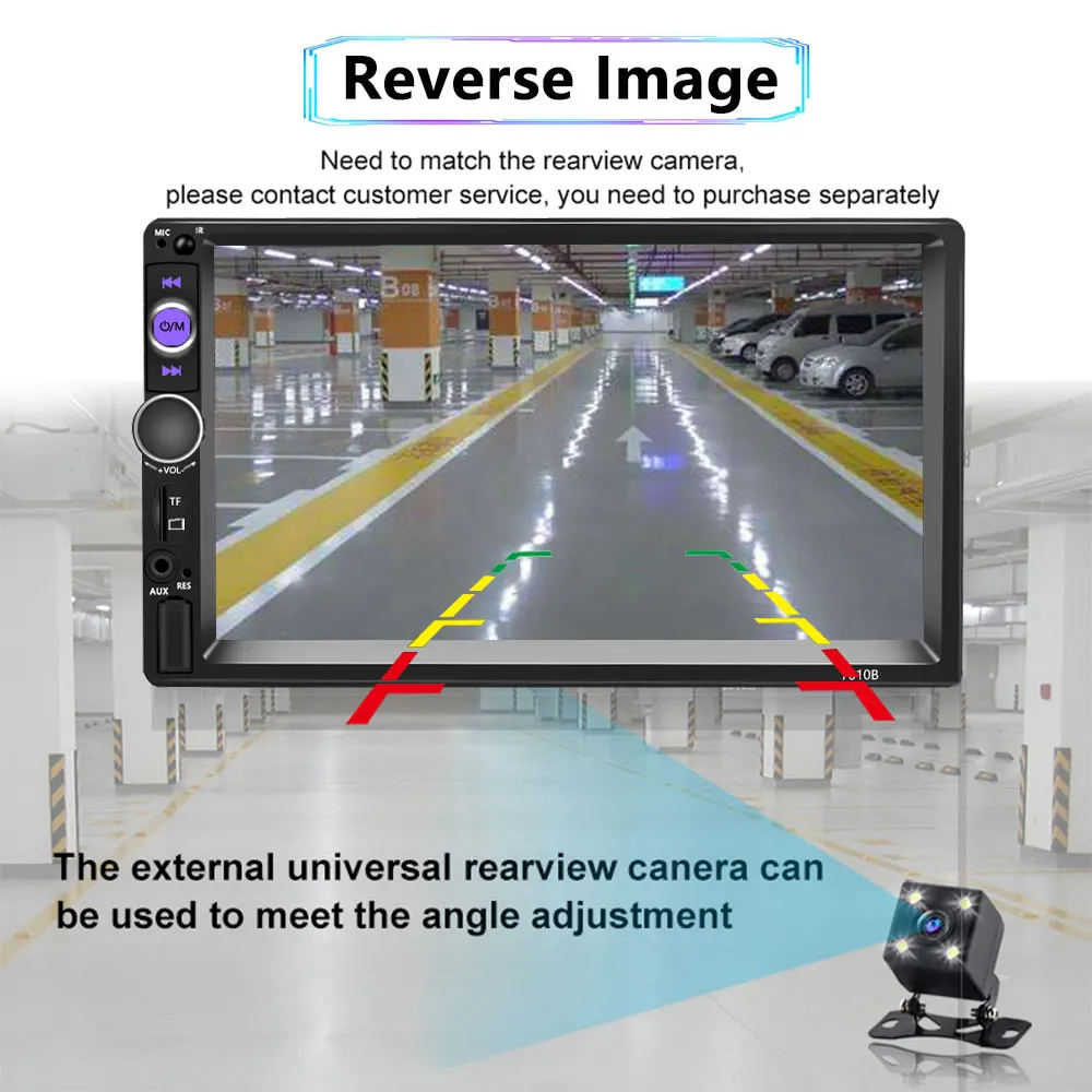 Автомагнитола Podofo мультимедийный плеер с 7-дюймовым HD сенсорным экраном функцией