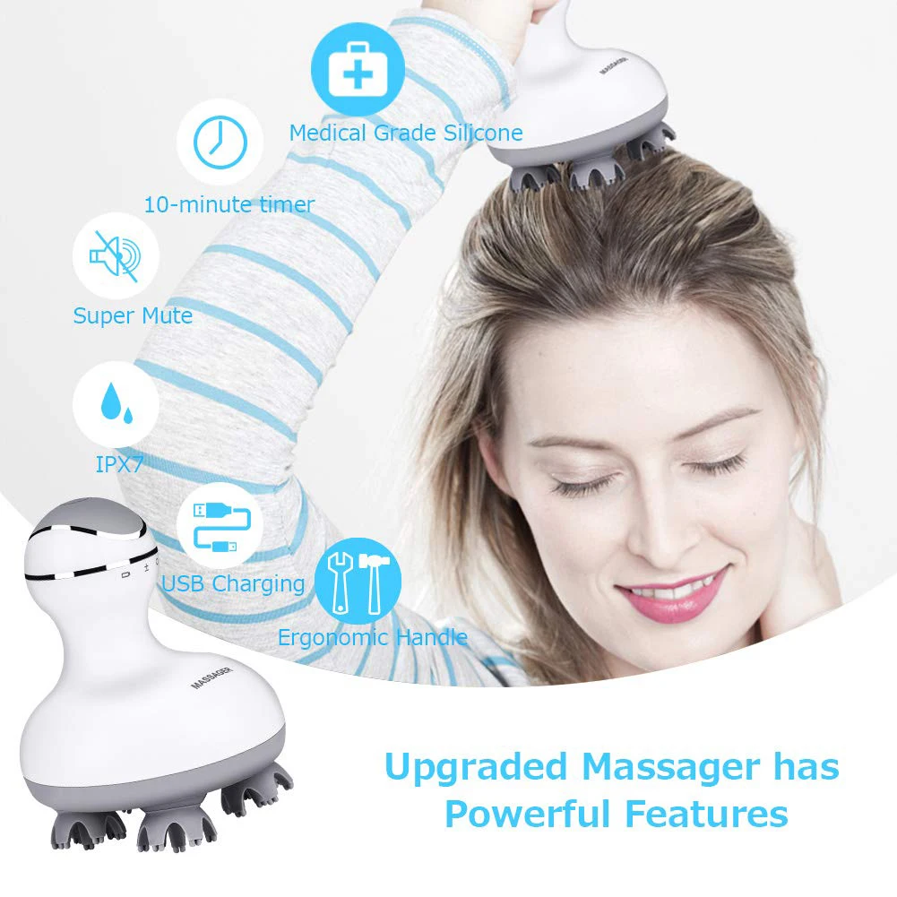 

NewElectric Head Massager Cat Paw Massager Roller Body Relax Massage Household Handheld Wireless Massage Claw for Head Arms Legs