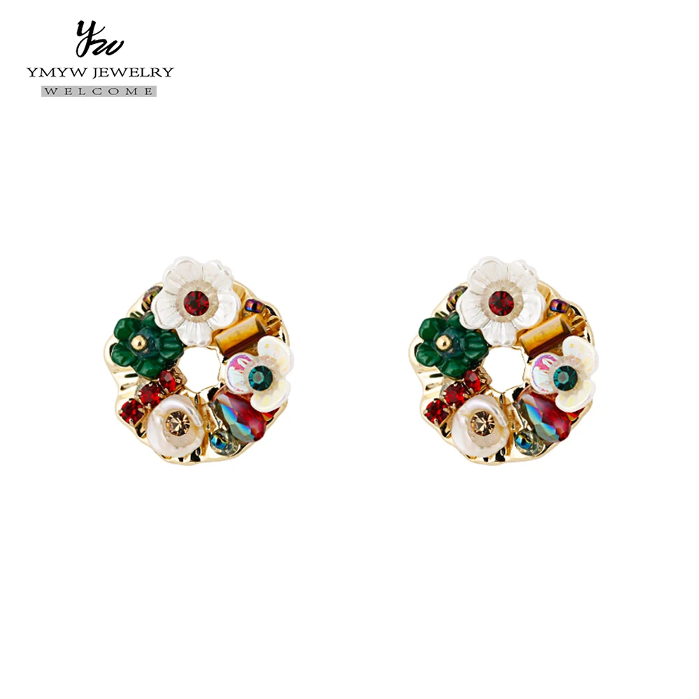 YMYW Мода из цинкового сплава цинковый сплав натуральная основа цветок