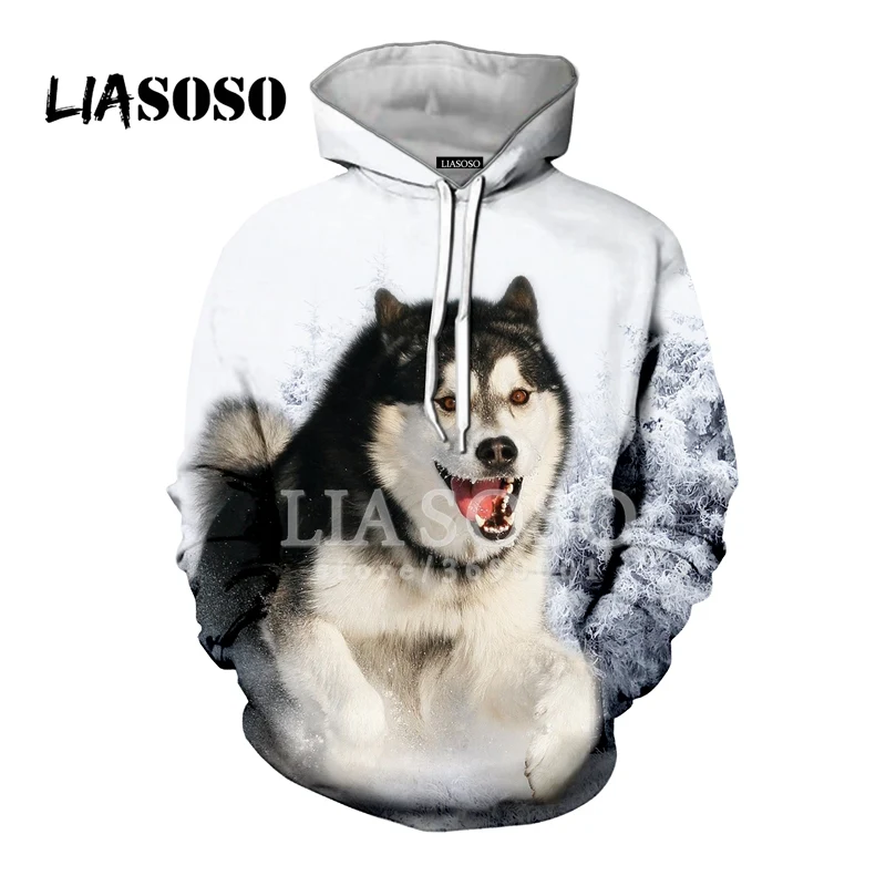 7 LIASOSO,, забавные, милые, сибирские собаки хаски, животные, повседневные, 3D принт, для женщин и мужчин, толстовки с капюшоном, толстовки, хип-хоп, Харадзюку, X0065 - Цвет: 7