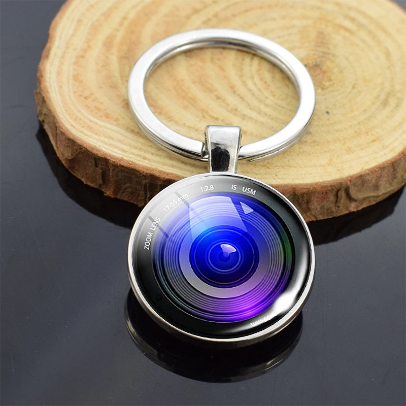 Двусторонний стеклянный брелок с кабошоном для мужчин и женщин | Украшения