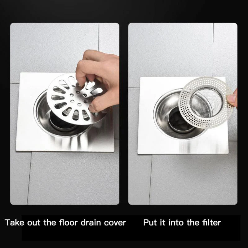 

Leak Net Home Floor Drain Kitchen Sink Stainless Steel Bathtub Hair Catcher Stopper Shower Anti-fouling God Drain Filter Slag Cl