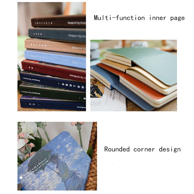 Master Painting Series Creative Van Gogh Monet Art Literary Hand Notebook Van Gogh Monthly Planner Agenda Organizer Cute Travel