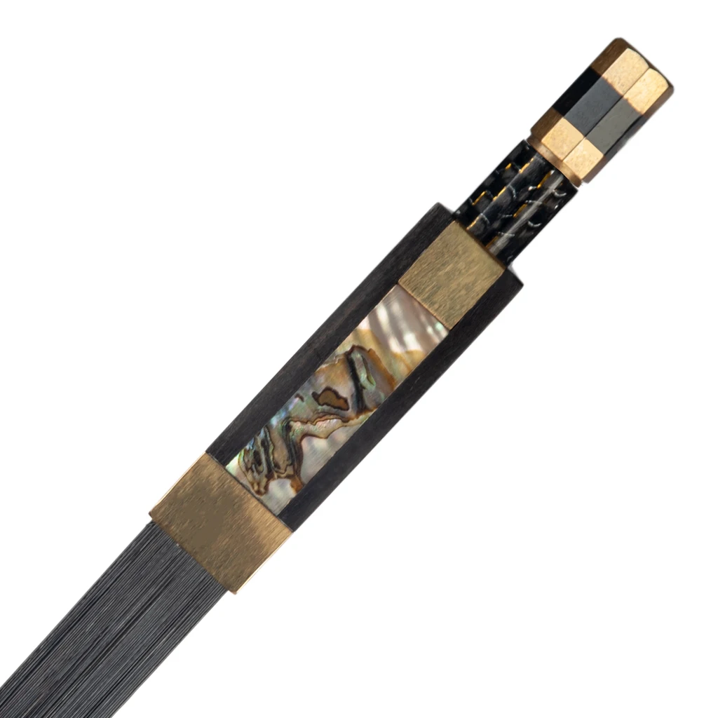 Улучшенный 4/4 скрипки Лук золотой Шелковый плетеный углеродного волокна лук