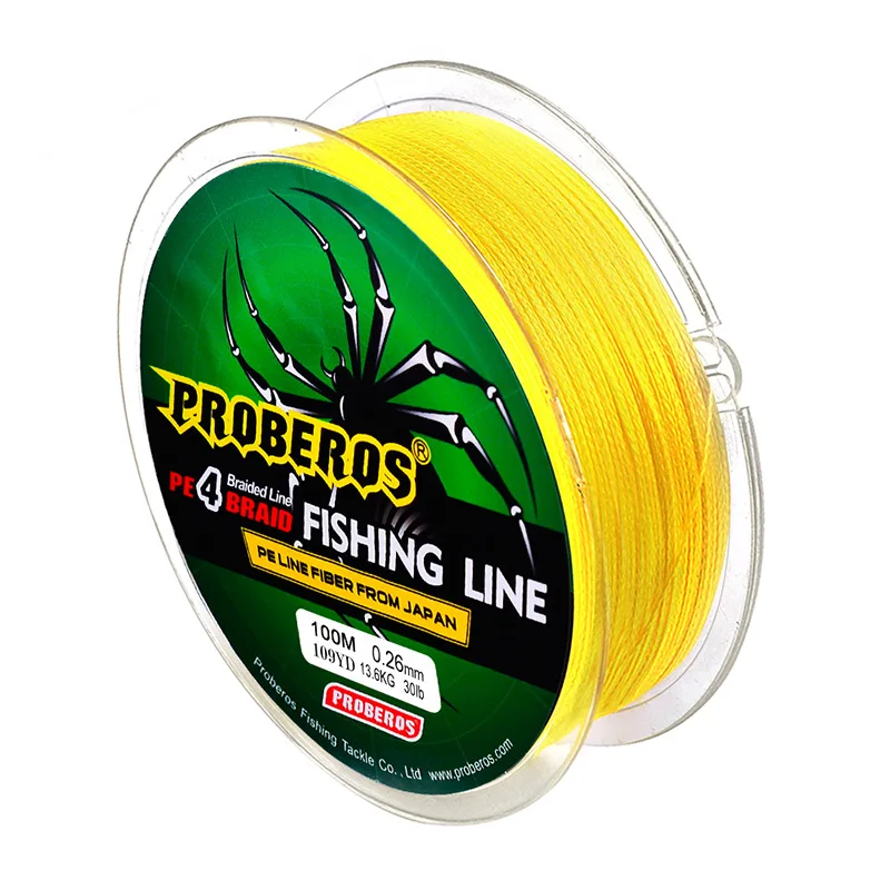 

4 Strands Braided PE Winter Carp Fishing Line 100m 0.4-10 6-100LB Carbon Fiber Leader Ice Fly Fishing Lines Lure Tackle Pesca