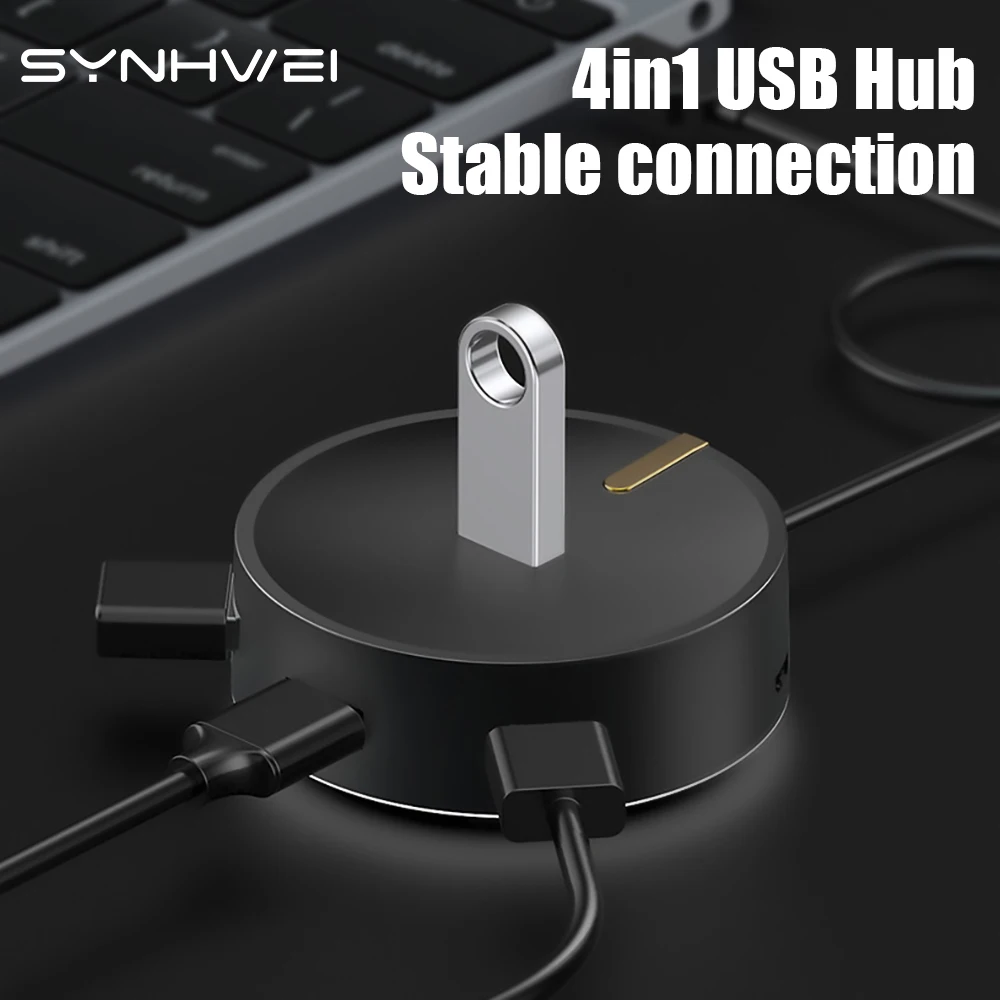 4 порта USB-концентратор 2 0 в 1 адаптер для ноутбука ПК разветвитель Android док-станция