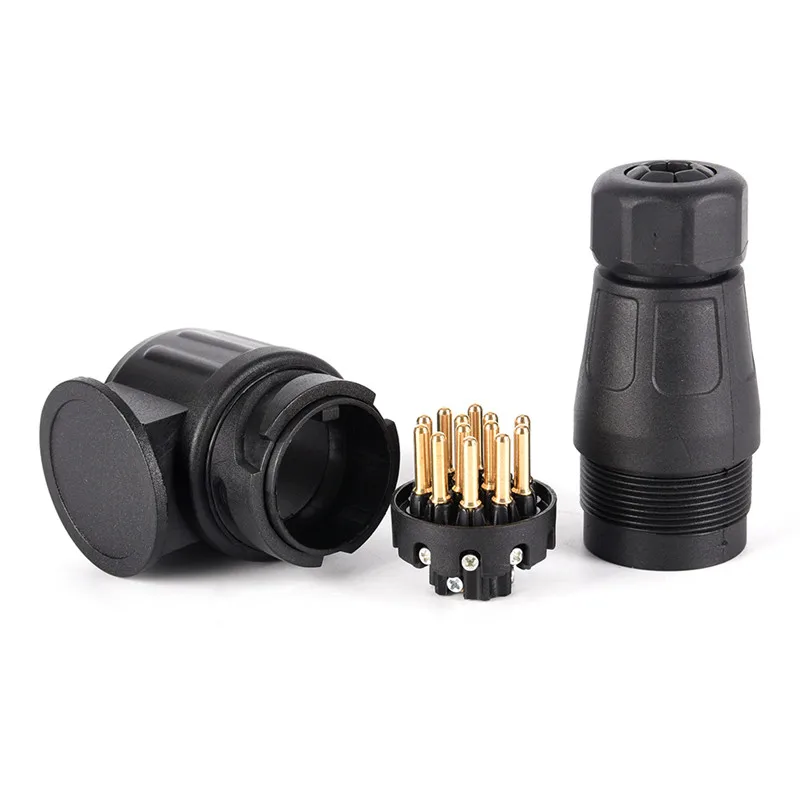 

1Pc Plastic Plug 13Pin Electric Trailer Plug Plastic 13 Pole Wiring Connector Transfer Adapter
