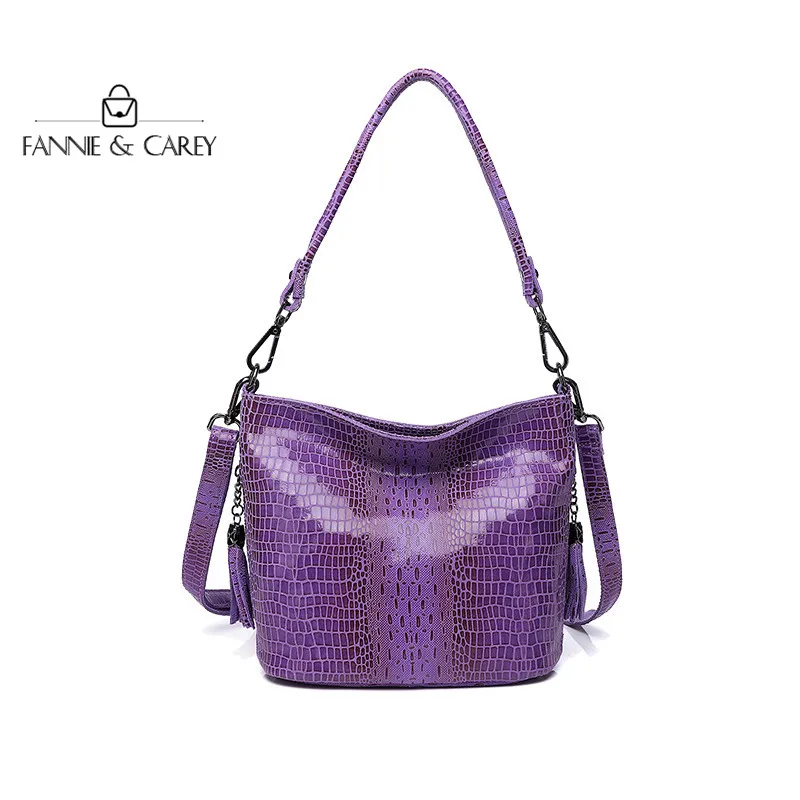

Hot Sale Genuine Leather Ladies Serpentine HandBags Women Messenger Bags Totes Designer Crossbody Shoulder Bag lady With Tassel