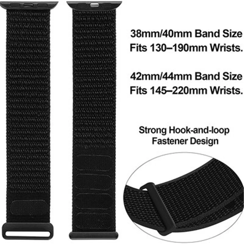 Nylon Strap For Apple Watch Band 8 7 SE 6 5 4 Ultra 49MM 40MM 44MM 45MM 41MM Accessorie bracelet for iWatch serie 3 2 38MM 42MM