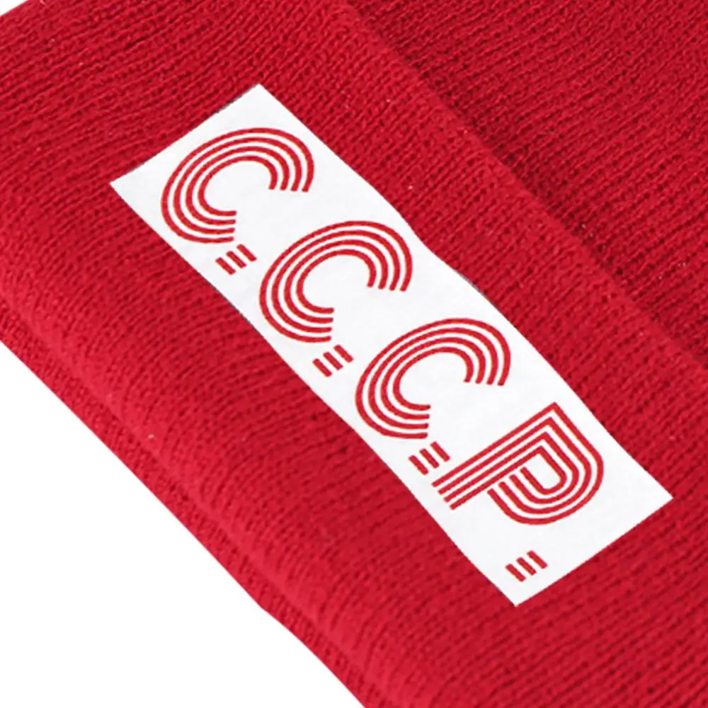 Русская Шапка бини с принтом CCCP Мужская зимняя вязаная шапка Toque женская кепка