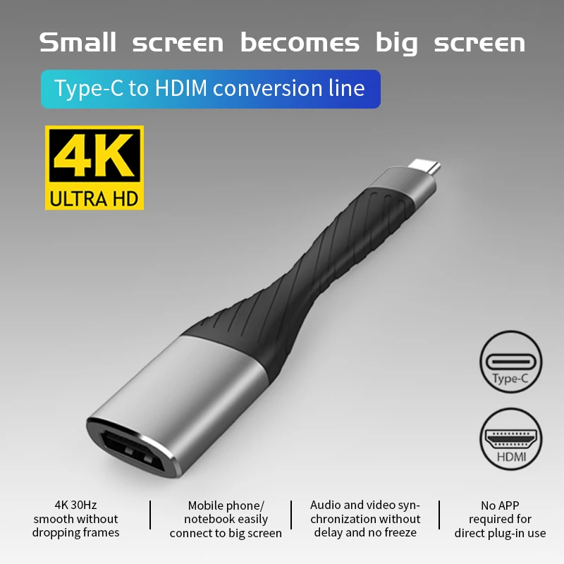 

Адаптер USB 4K [HDMI], Переходник USB Type C на 4K, видеоключ для Macbook P40 Mate 40 S12