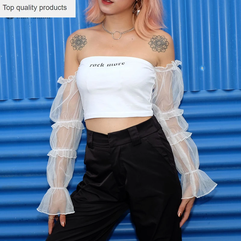 Новинка 2020 европейская Сексуальная короткая футболка с длинным рукавом и