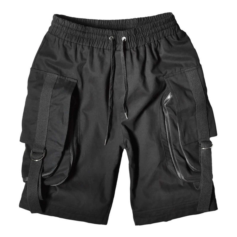 

Men's Shorts Cotton Breathable Big Pocket Fashion Men Sweatpants Solid Color Casual Jogger Hip Hop Loose Shorts Male 2021 New