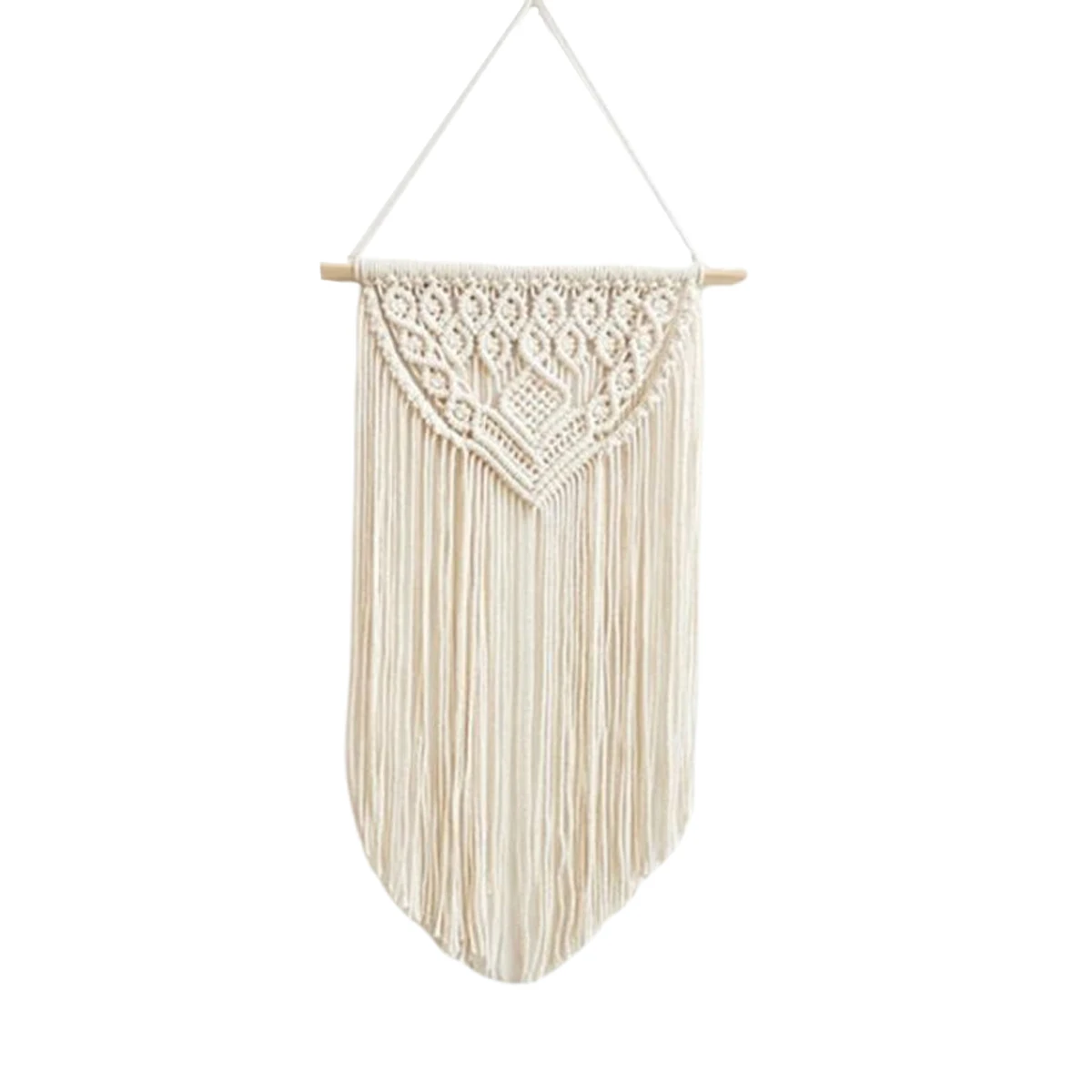 

Macrame Woven Wall Hanging Color Block Geometric Wall Art Tapestry Decor for Bedroom Living Room