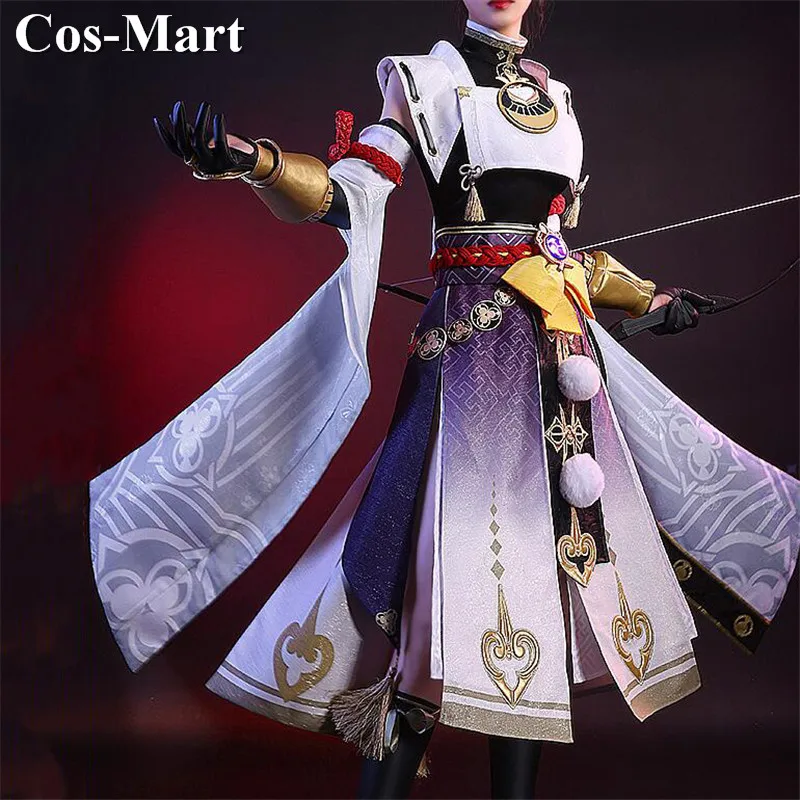 Cos-Mart Game Genshin Impact Kujou Sara Косплей Костюм Высокое качество Великолепная боевая форма
